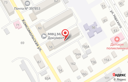 Московский индустриальный банк в Воронеже на карте