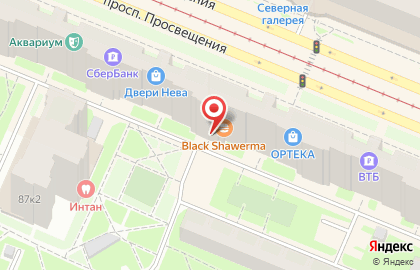 Северо-западный Банк Сбербанка России на улице Просвещения на карте