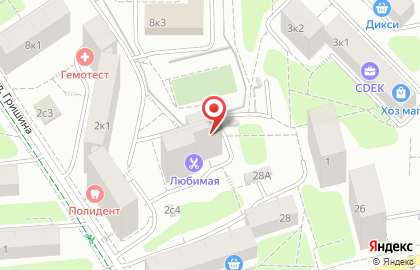 Салон-ателье в Москве на карте