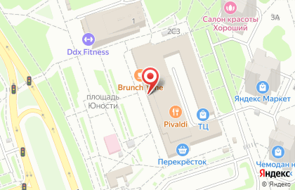Ресторан быстрого питания KFC на площади Юности в Зеленограде на карте