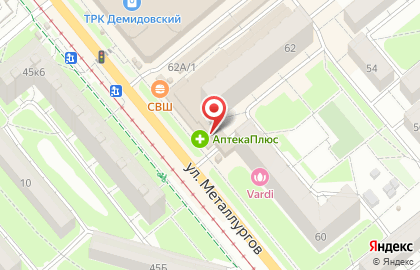 Аптека 71 плюс в Туле на карте