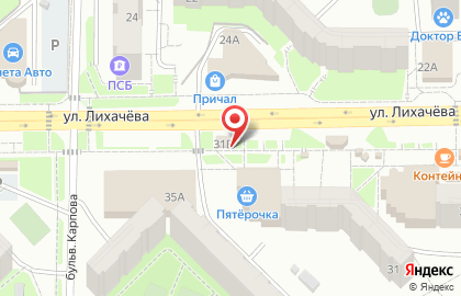 Магазин кондитерских изделий Сладости на улице Лихачёва на карте