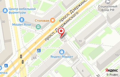 Кафе Апшерон на проспекте Дзержинского на карте