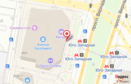 Магазин косметики и парфюмерии Sephora на проспекте Вернадского на карте