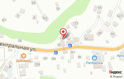 Магазин хозяйственных товаров на Центральной улице на карте