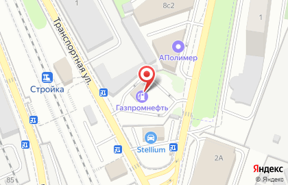 Автомойка Газпромнефть на Транспортной улице на карте
