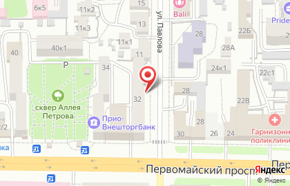 Магазин по продаже овощей и фруктов на Первомайском проспекте на карте