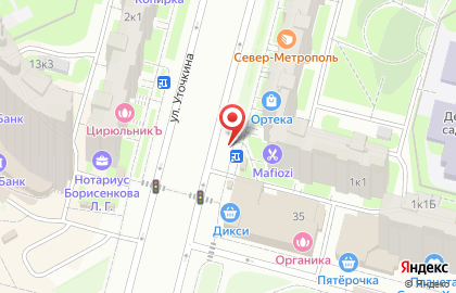 Киоск по продаже фруктов и овощей, Приморский район на улице Уточкина на карте