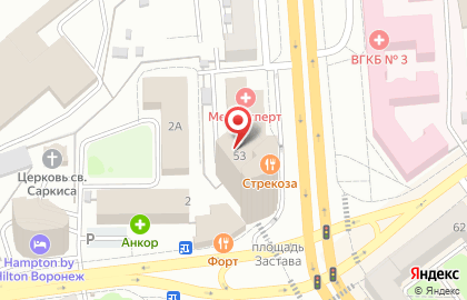 Управление Федеральной службы государственной регистрации, кадастра и картографии по Воронежской области в Воронеже на карте