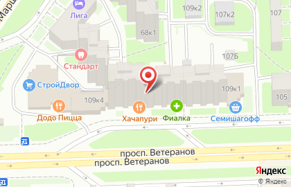 ООО ФортСтайл на проспекте Ветеранов на карте