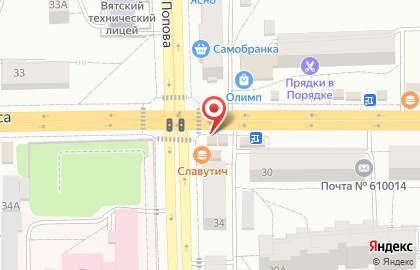 Магазин продуктов в Кирове на карте