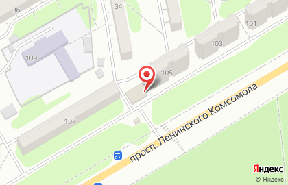 Магазин автозапчастей Сервисзапчасть на проспекте Ленинского Комсомола на карте