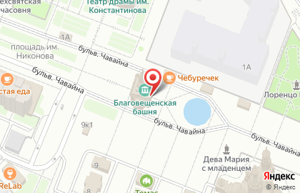 Культурно-выставочный центр Благовещенская башня на карте