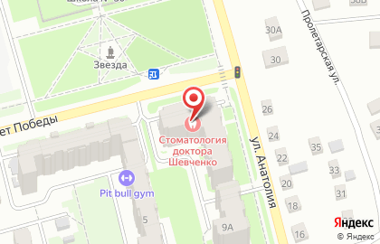 Типография Спутник на улице Анатолия на карте