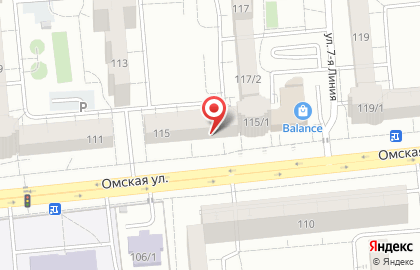 Парикмахерская в Омске на карте