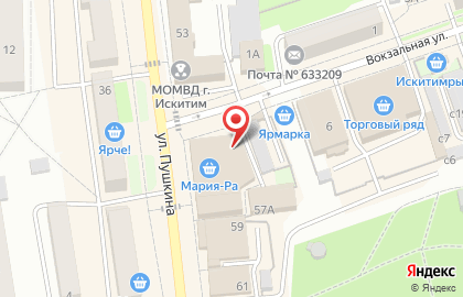 Салон связи Евросеть на улице Пушкина на карте