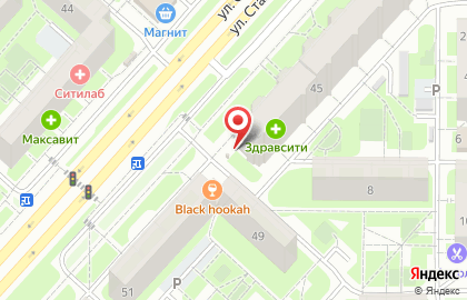Аптека Велес на улице Стаханова на карте