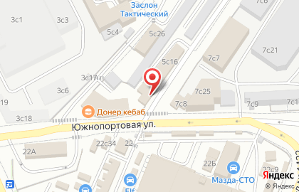 Магазин горячей выпечки на Южнопортовой улице на карте