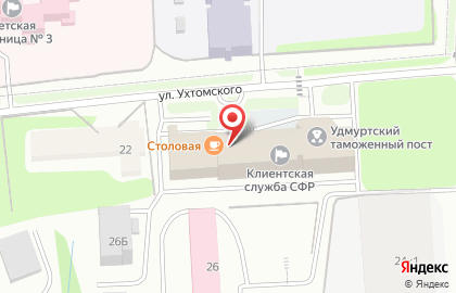 Сауна Забава на улице Ухтомского на карте