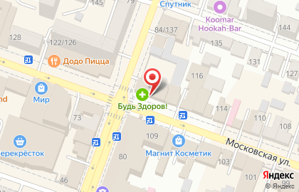 Стоматология Дента-Мед на Московской улице на карте