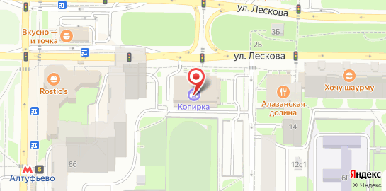 Ортопедический салон ОРТЕКА на улице Лескова на карте