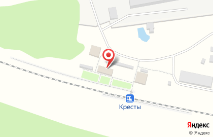 Кресты, железнодорожная станция на карте