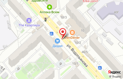 Магазин фруктов и овощей на улице Водопьянова на карте