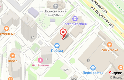 Русская пирамида на улице Водопьянова на карте