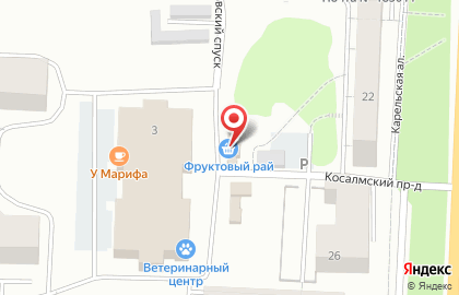Киоск по продаже мясной продукции в Петрозаводске на карте