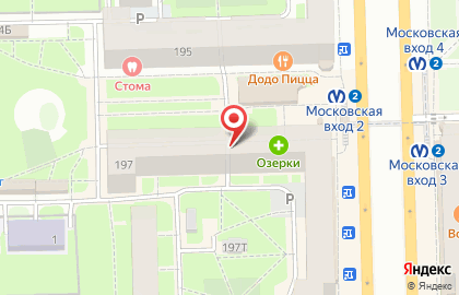 Продуктовый магазин Альянс в Московском районе на карте