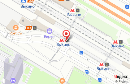 Станция Выхино на карте