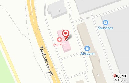 Поликлиника №1 Красноярская межрайонная больница №5 на Тамбовской на карте