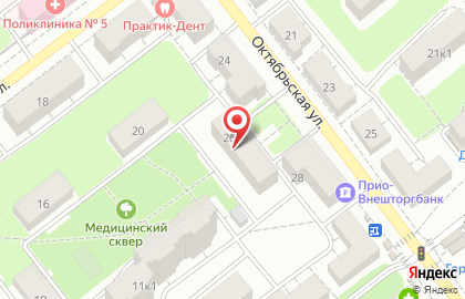 Медицинская лаборатория Резус-Фактор на Октябрьской улице на карте