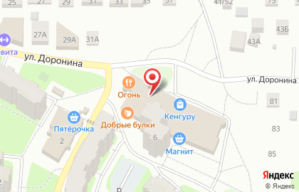 Ярославский филиал Банкомат, АКБ Росбанк на улице Доронина на карте