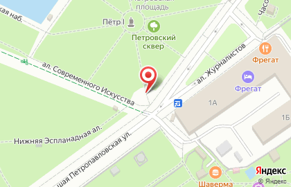 Киоск по продаже сувениров на улице Карла Маркса на карте