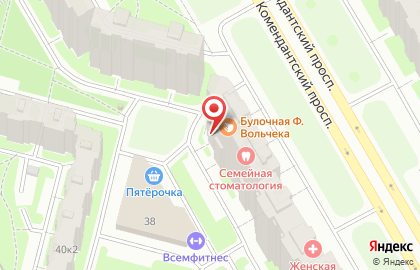 Салон Сакура на Комендантском проспекте на карте