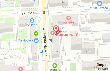 Пекарня Хлебница на улице Карла Маркса на карте
