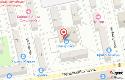 Супермаркет Елисей в Екатеринбурге на карте