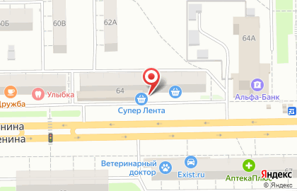 Магазин Цветы от Валентины на проспекте Ленина на карте