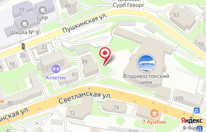 Автостоянка во Владивостоке на карте