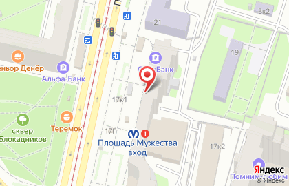 Банкомат СберБанк на Политехнической улице, 17 к 1 на карте