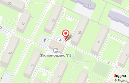 Жилкомсервис # 3 на улице Федосеенко на карте