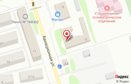 Супермаркет Пятерочка на Авиационной улице на карте