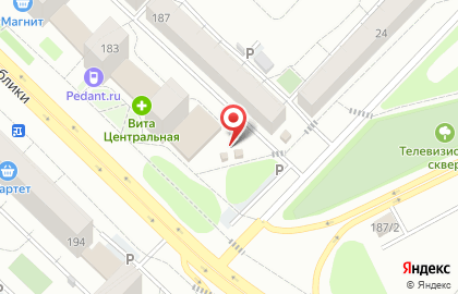 Продуктовый магазин в Тюмени на карте