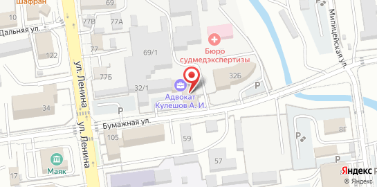 Адвокатский кабинет Решетника О.П. на карте