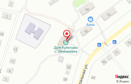 Магазин смешанных товаров на Центральной улице на карте