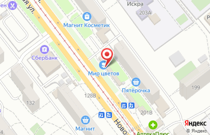Магазин цветов Мир цветов на Ново-Вокзальной улице на карте