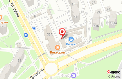 Кафе Виктория на проспекте Хрущёва на карте