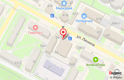 Салон модных часов X-time на улице Ленина на карте