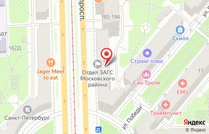 Бриг на Московском проспекте на карте